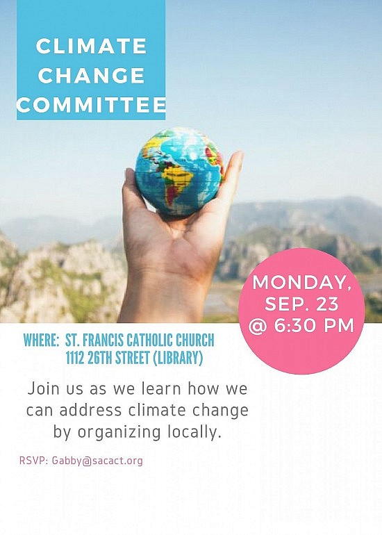 Flyer First Climate Change Committee meeting September 2019