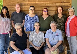 Back row, L to R: Lisa Dahlquist, Andy Cramer,
Dawn Huebner, Victoria Owens, Susan Davis-James, Janet Lopes. 
Front row, L to R: Sally Wilkins, Anara Guard, Leanna Pierson