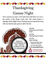 Celebrate Thanksgiving @ Games Night - Fri. 11/18