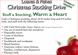 Help UUSS fill 100 Christmas Stockings  for the Homeless