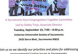 Sacramento ACT First Environmental Justice Committee mtg. event flyer JPEG