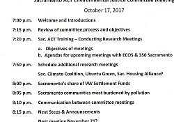 Sac ACT October 17 EJ Meeting Agenda