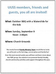 Family Friendly Church Activity, September 9!