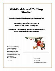 Old-Fashioned Holiday Market - Sat., Oct. 27, 10a - 1p at UUSS