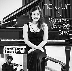 Ina Jun free piano concert this Sunday at Pioneer UCC at 3:00