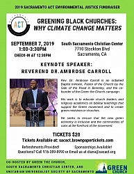 Saturday, September 7: Greening Black Churches - Why Climate Change Matters