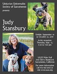Art reception (Judy Stansbury), Thursday, September 12th from 5:30 to 7 pm.