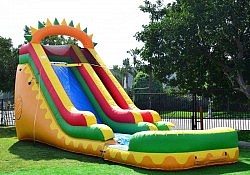 bouncy water slide