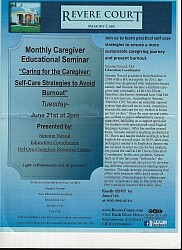 Caregiver self-care strategies, Tues. June 21