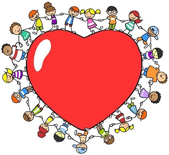 Kids Holding Hands heart