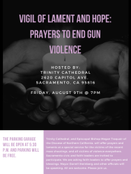 Prayer and Vigil to end gun violence - Trinity Cathedral Friday August 9th at 7 PM